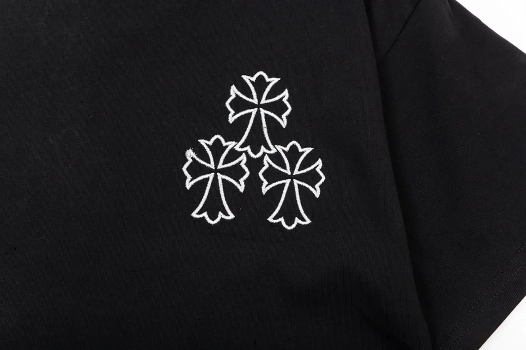 Chrome Hearts/ 🪡 Logo Same Style T Versatile : Black Size：XS~L
